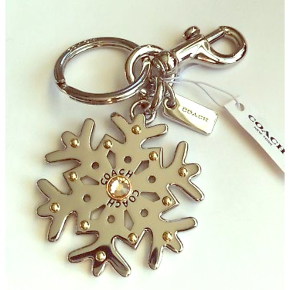 NWT Coach Snowflake keychain